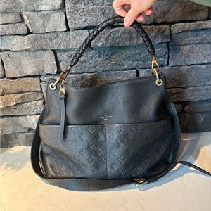 Louis Vuitton Black Leather Maida Hobo Bag